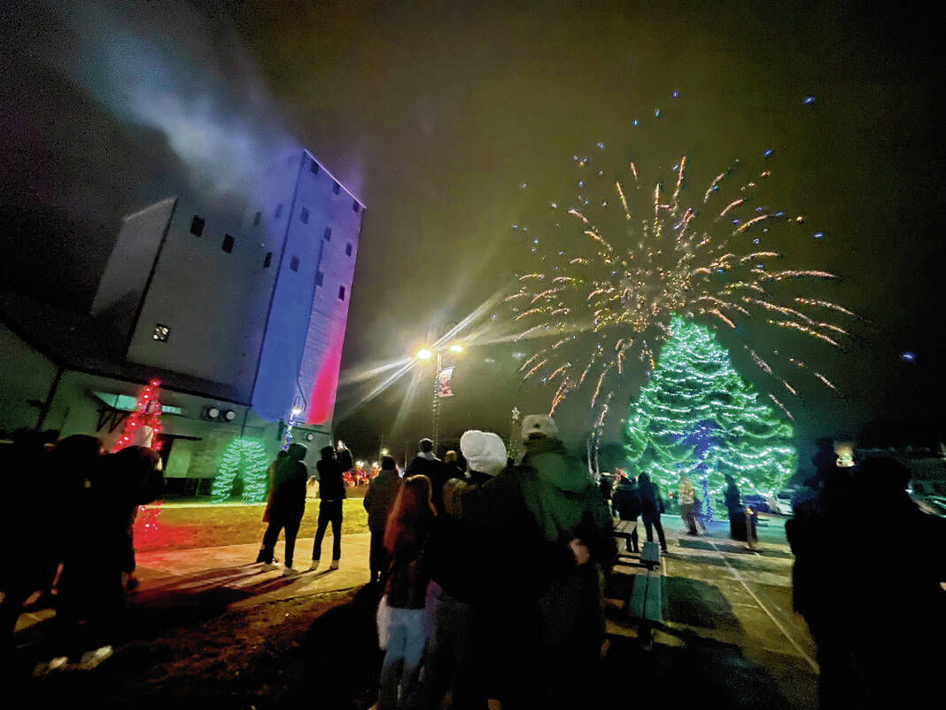 OFF WITH A BANG Fireworks light up the night on New Year’s Eve The